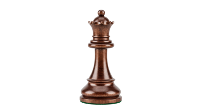 Isolated Chess Queen Piece