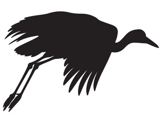 AUSTRALIAN CRANE BIRD SILHOUETTE