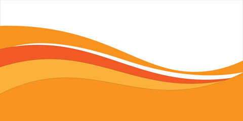 Vector orange line background curve element with white space for text and message design, overlapping layers, vector