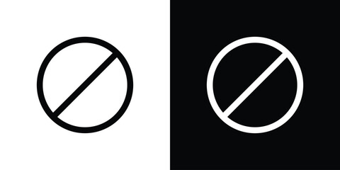 Blocked icon in black. flat graphic vector icon