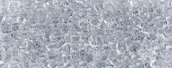 Top view of ice cubes for drinking and socializing