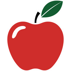 red apple vector illustration