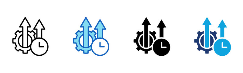 Productivity icon Multi Style Vector Illustration 