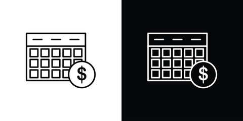 BNPL icon in black. flat graphic vector icon