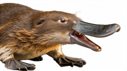 Platypus isolated transparent background