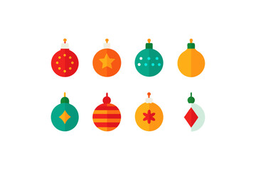 different-christmas-ornament-icon-sets-on-white