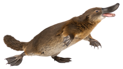 Platypus isolated transparent background