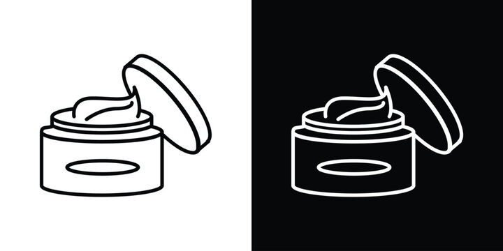 Body cream icon in black. flat graphic vector icon