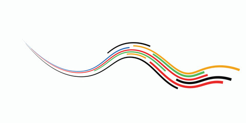 Abstract geometric colorful background with wave and basic shape. Background for international sport tournament in Paris France football basketball