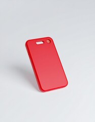 Red Phone Case Mockup with Product Design, and Minimalist.