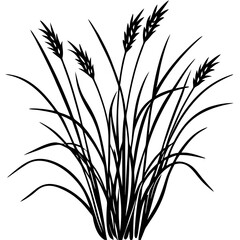 Floral Grassline Vector Art