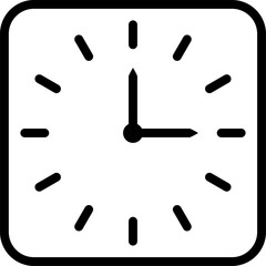 time clock outline vector icon isolated on white 