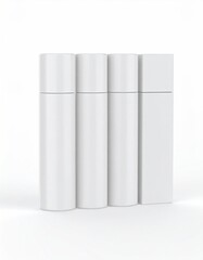 White Cosmetic Tubes Mockup Packaging Design.