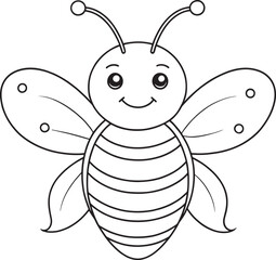 Bee insect activity page for young kids