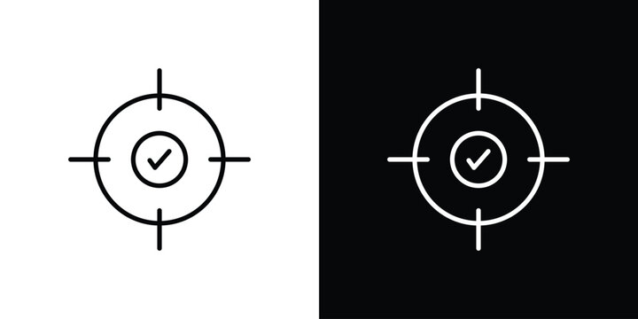 Accuracy icon in black. flat graphic vector icon
