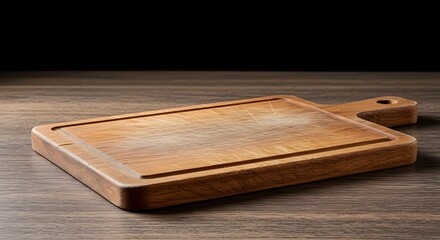 Wooden cutting board, Cutting board, Wood, Rustic Wooden Cutting Board on Dark Wood Table