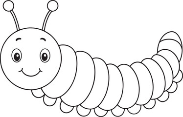 Caterpillar insect learning worksheet for kids