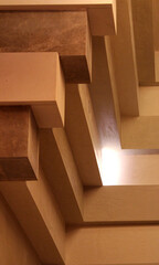 This is a stepped wall architectural element located in the Budapest Palace of Arts.