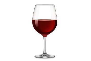 Glossy vector red wine glass against transparent backdrop, serving culinary design needs with professional graphic precision