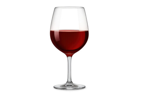Glossy vector red wine glass against transparent backdrop, serving culinary design needs with professional graphic precision - Powered by Adobe