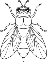 Horsefly insect art page for coloring fun