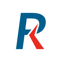 Letter R logo design template