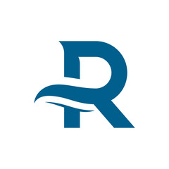 Letter R logo design template