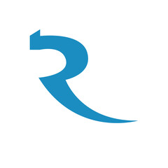 Letter R logo design template