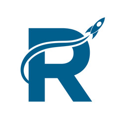 Letter R logo design template