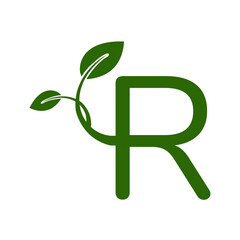 Letter R logo design template