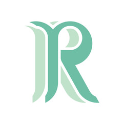 Letter R logo design template