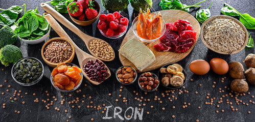 Food products being rich sources of iron