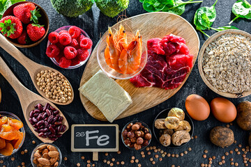 Food products being rich sources of iron