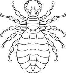 Lice insect coloring fun for children