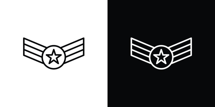Air force icon in black. flat graphic vector icon