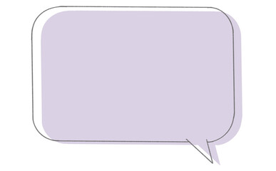 鉛筆画風のシンプルな吹き出し