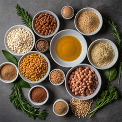 various kinds of spices in bowls