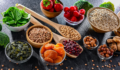 Food products being rich sources of iron