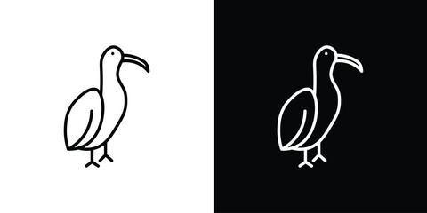 Albatross icon in black. flat graphic vector icon