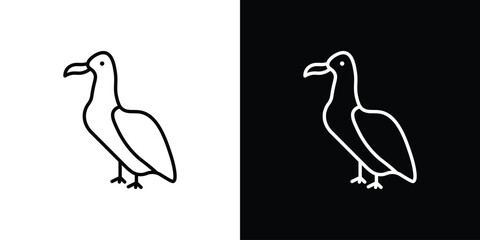 Albatross icon in black. flat graphic vector icon