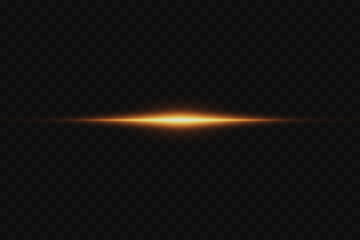 Glowing beam of light, horizontal effect.