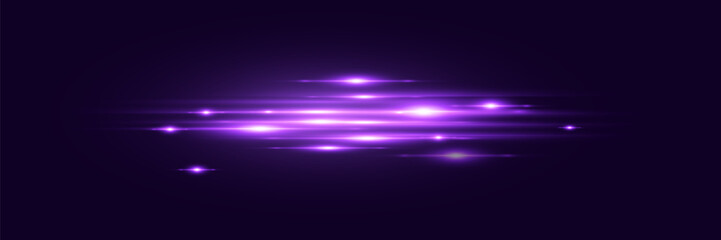 Glowing strips of light with glitter, visual effects in sci-fi or futuristic style.