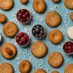 sweet dessert with raspberry jam