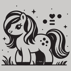 Adorable Cartoon Cat Illustration for Children s Book or Print