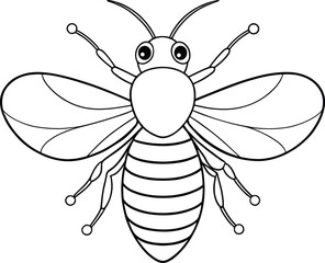 Queenbee coloring activity for fun bug learning