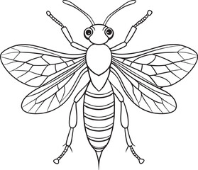 Sawfly bug worksheet for preschool kids