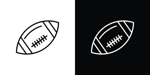 American Football ball icon in black. flat graphic vector icon © Vince