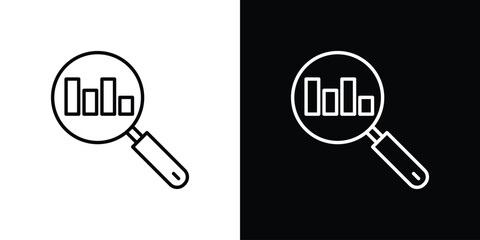Analisys icon in black. flat graphic vector icon