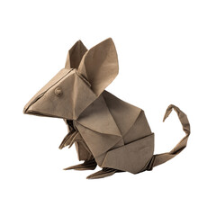 Fototapeta premium Origami mouse creation art studio craft model indoor close-up