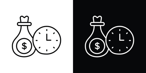 Annuity icon in black. flat graphic vector icon